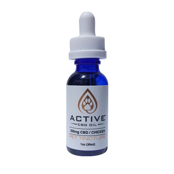 Active CBD Oil Pet Tincture 300mg - Chicken flavored from Discover CBD