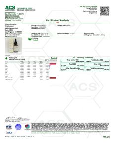 Holistapet CBD Tincture 1200 mg certificate of analysis April 02 2023