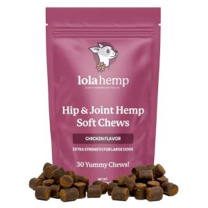 LolaHemp Hip & Joint Hemp Soft Chews 180mg CBD package