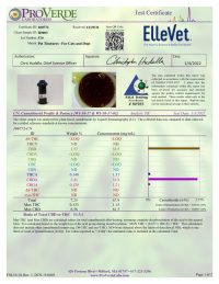 CBD lab report - Ellevet Soft Chews CBD COA from January 4th 2022