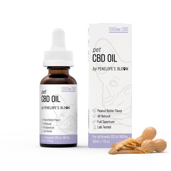 Peanut Butter Flavor CBD Oil For Dogs from Penelopes Bloom
