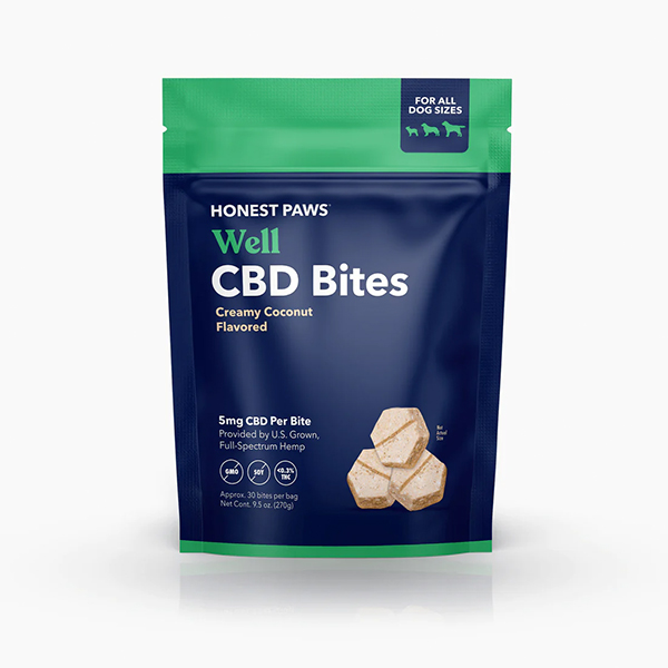 Coconut Flavored Well CBD Bites from Honest Paws